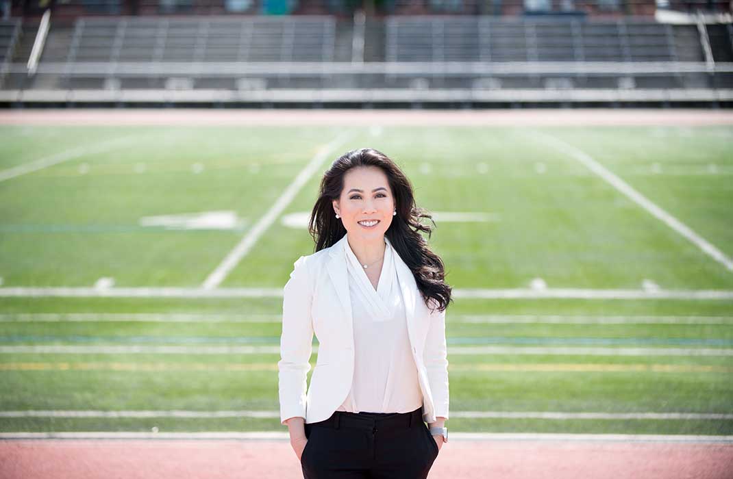 Miho Tanaka on football field